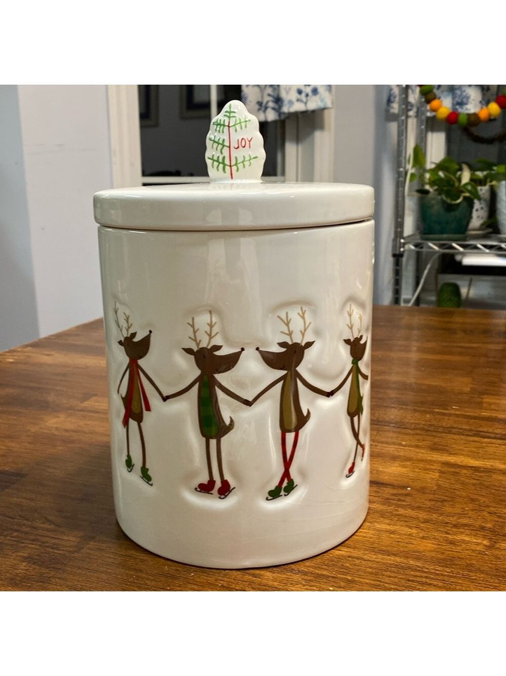 St. Nicholas Square Reindeer Games cookie jar, NWT, Kohl’s line